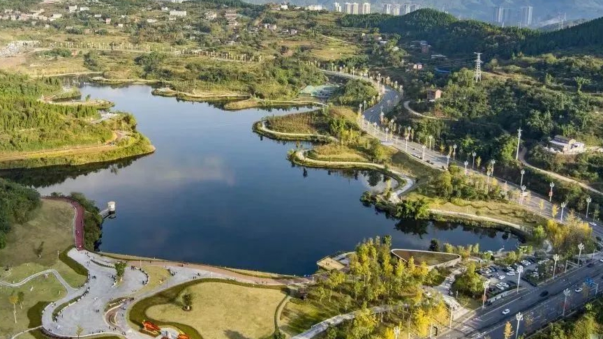 Sichuan Lishuping Wetland Park Night Lighting
