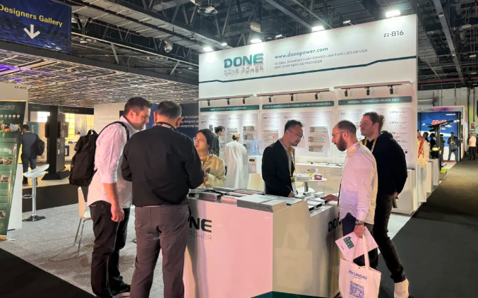 On-site live | Done Power shines at the Middle East Dubai International Lighting and Smart Building Exhibition!
